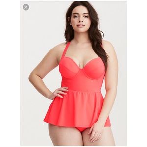 Torrid Peplum One Piece Bathing Suit